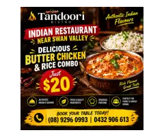 *****n Restaurant Near Swan Valley – Delicious Butter Chicken & Rice Combo Just $20