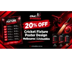 Cricket Fixture Poster Design Melbourne | Custom Match Posters