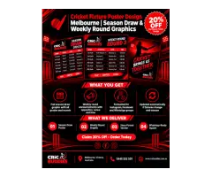 Cricket Fixture Poster Design Melbourne | Custom Match Posters - 2